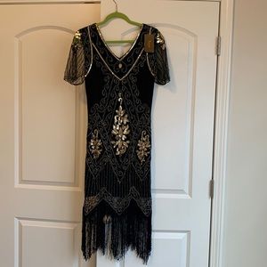 Roaring 20s beaded fringe dress- NWT!